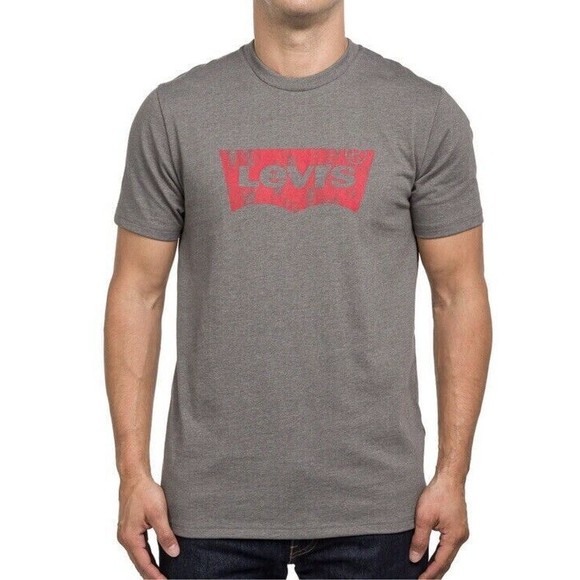 Levi's T‎ Shirt Tee Levi Strauss Graphic Lt  Grey Tee  Size Medium NEW - Picture 1 of 2